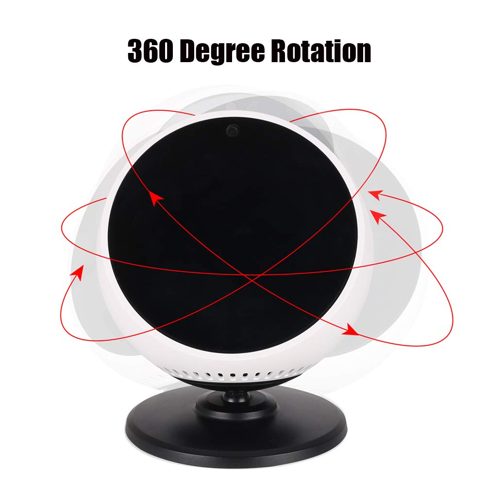 Toplee Echo Spot Stand, Magnetic Base Stand Adjustable 360 Degree Full Rotation Echo Spot Accessories for Home Office Bedroom Kitchen Application Base (Black)