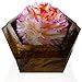Jittasil Thai Hand-Carved Soap Flower, 4 Inch Scented Soap Carving Gift-Set, White Carnation In Decorative Hexagonal Pine Wood Case