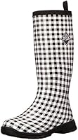 Muck Boot Women's Breezy Tall Insulated Rain Boot, Black Gingham, 10 M US