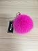 Roniky Newest Large Genuine Fox Fur Pom Pom Keychain Bag Purse Charm Gold Ring Fluffy Fur Ball (5.1