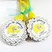 Thanks for Showering Yellow Gray Elephant Favor Tags for Baby Shower Party Celebration by Adore By Nat - Set of 12