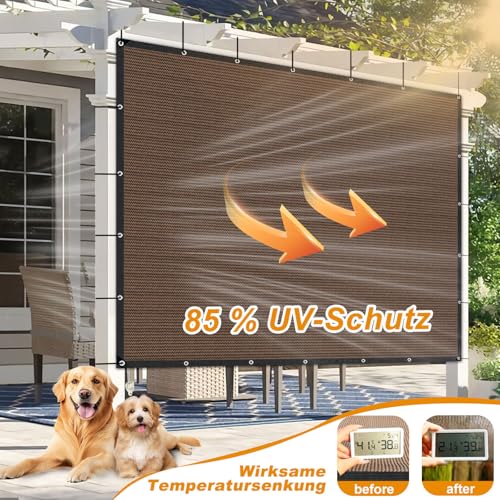 BXAEYIPOR Sun Protection, 85% Shading Rate, UV Resistant, Awning with Eyelet Edge, Easy to Hang Shading Net for Car, Garden, Greenhouse, Camping