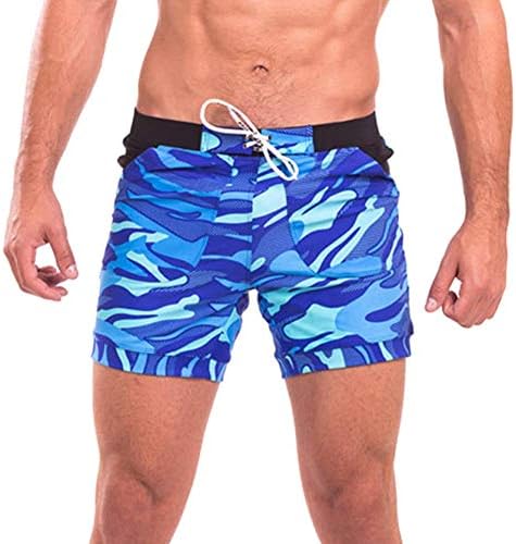 Asseny Men Swim Shorts Swimwear Swimming Trunks Camouflage Beach Running Boxer Briefs Pants