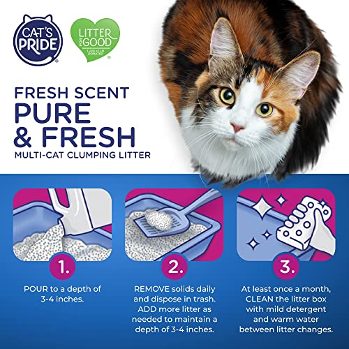 Cat's Pride Premium Lightweight Clumping Litter Pure & Fresh Up to