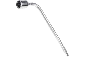 YTFRL Car Spare Tire Wrench, 17mm L-Shaped Slotted End Socket Tire Replacement Tool for Jack, Heavy Duty Carbon Steel Hexagon