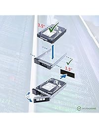 WorkDone Paquete de 2 unidades de 3,5 pulgadas Caddy 14ª generación R340 R440 R540 R640 R740 R740xd2 R6415 R7415 R7425 XC640 10 XC740xd 12   Bandeja SATA SAS de intercambio en caliente Compatible con Dell PowerEdge   Manual de configuración