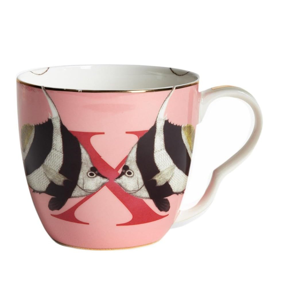 Yvonne Ellen Alphabet Mug X, Bone China