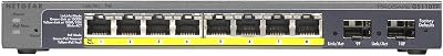 NETGEAR 8 Port Gigabit PoE Smart Switch 2 SFP Fiber Ports Network Managed