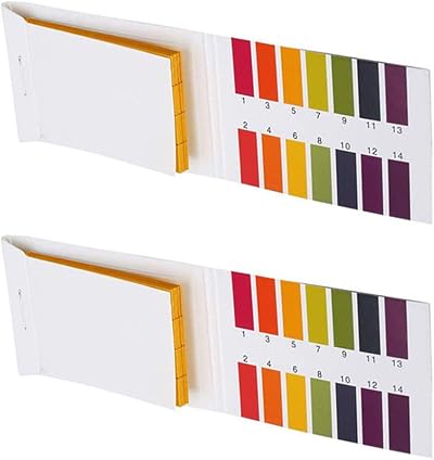 Lansonee pH Test Strips 1-14, 2 Pack 160 Strips, Water Soil Aquarium Pool Spa