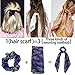 8 pcs Floral Print Scrunchie Women Hair Scarf Scarf Hair Tie Band For Women Neckerchief Girls Hair Ties Accessories