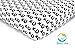 Premium Black & White Fitted Crib Sheet Set (2 Pack) | 100% Jersey Cotton | Certified No Harmful Chemicals | Trendy Black and White Polka Dot + XO Designs | Infant Baby Crib Sheets for Boys and Girls