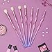 Becoyou 7pcs Makeup Brushes set Professional, Purple Makeup Brush for Liquid Eyeshadow Eyebrow Liquid Cosmetics Blending Brush Tool