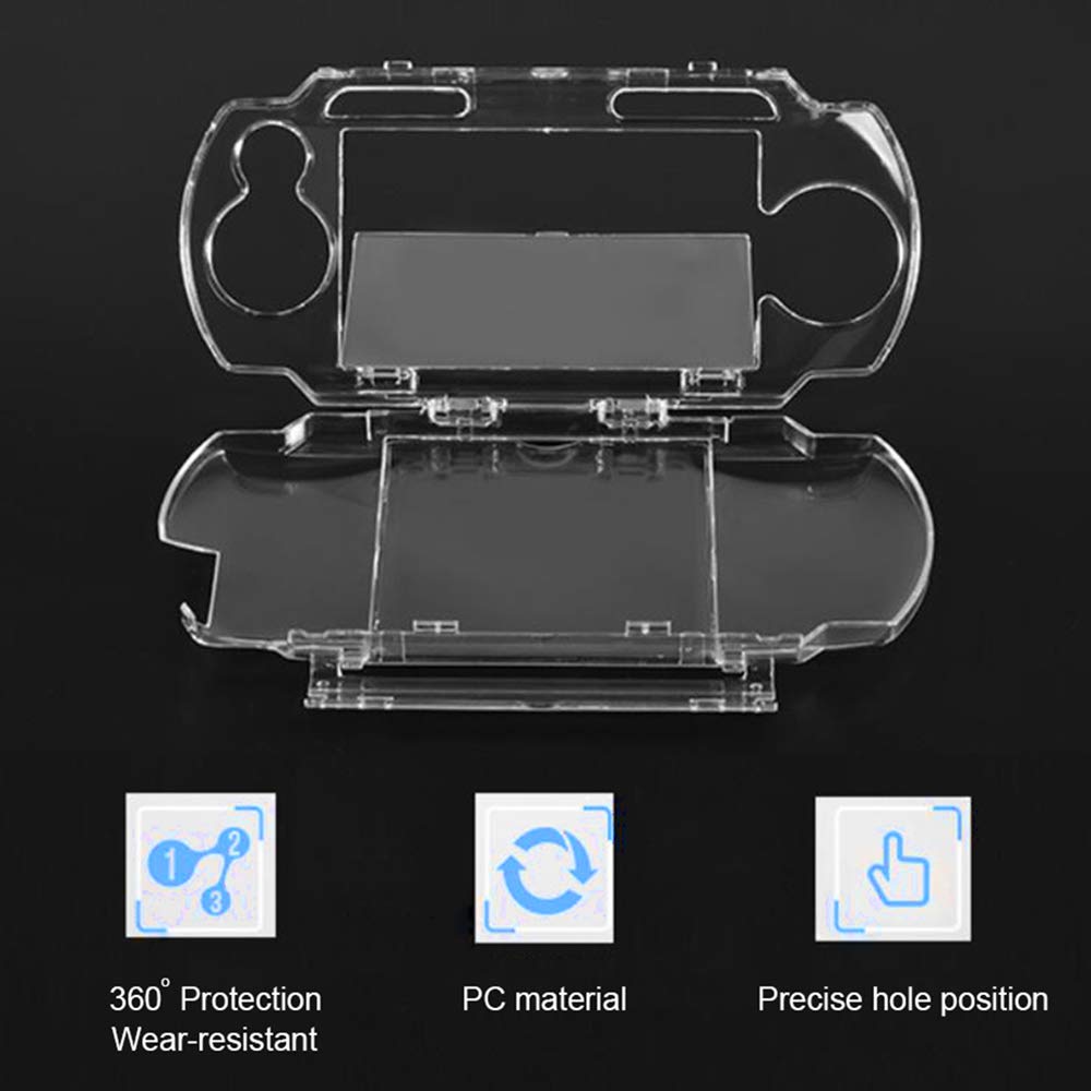 OSTENT Protector Clear Crystal Travel Carry Hard Cover Case Shell Compatible for Sony PSP 1000 Game Console: Video Games