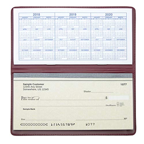 Burgundy Vinyl Checkbook Cover, Top Tear Personal Vinyl Checkbook Cover - //coolthings.us