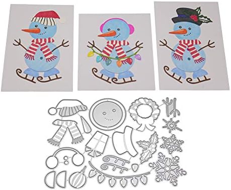 Kaiboo Metal Cutting Dies for Card Making, Embossing Stencil Mould Template for DIY Scrapbook Album Paper Card Crafts(Christmas Snowman)