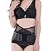 DCCDU Lumbar Support Back Brace Waist Trainer Trimmer Belt Support Belt with Dual Adjustable Straps Abdominal Binder Belly for Back Pain Reliever (Blcak, XL)