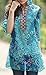 VonFon Womens Vintage Colourful Floral Print Casual Slim Shirt Blouse Top