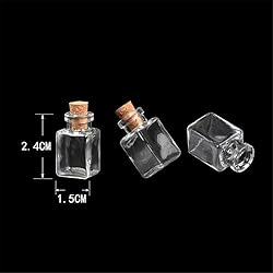 Mini Glass Bottles Rectangle Transparent Bottles