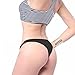 Sexy Swimwear Women's Brazilian Cheeky Bikini Itsy Bottom Thong Swimsuit, Black, S
