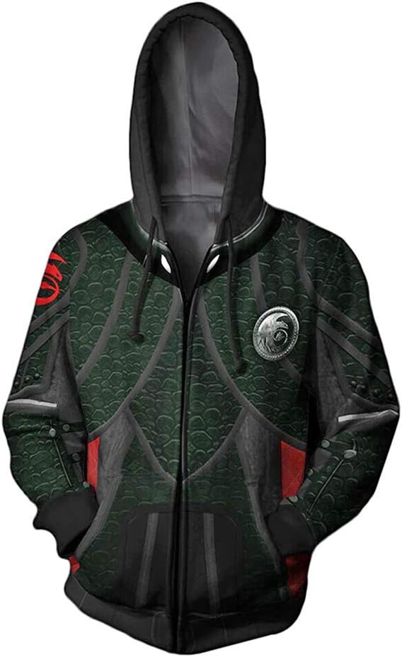 How to Train Your Dragon Hoodie Hiccup Night Fury Toothless Pullover Sweatshirt (Type I, X-Large)