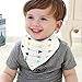 Baby Bandana Drool Bibs, Cute Unisex 4 Pack Bibs with Snaps - Best for Babies Drooling, Teething and Feeding - Soft Cotton, Bamboo & Waterproof Fleece. Perfect Baby Shower Gift Set for Boys & Girls