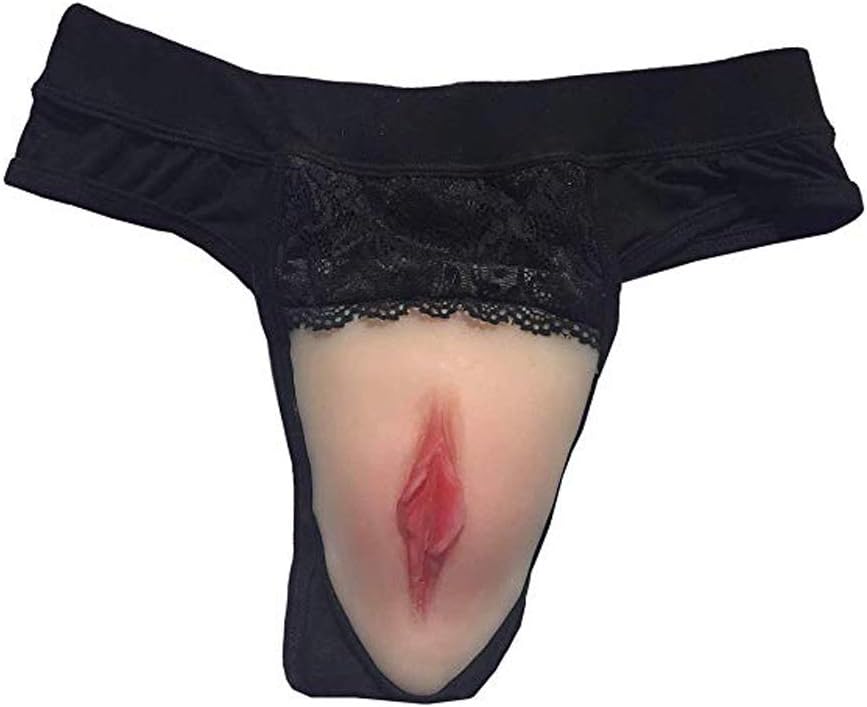 QQA Fake Viginal Panties Silicone Thong Crossdresser Transgender,S