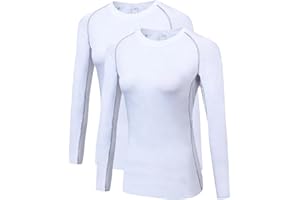 LNJLVI Women's Compression Long Sleeve Shirt - Quick Dry Workout Top & Moisture Wicking Yoga Shirt for Running, Gym, Training