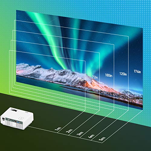 Projector, Spacekey RD-810 LED Portable Projector, Multimedia Home Theater Video Projector Supporting 1080P with HDMI USB VGA AV for Home Cinema TV Laptop Game iPhone Andriod Smartphone - Thumbnail 3