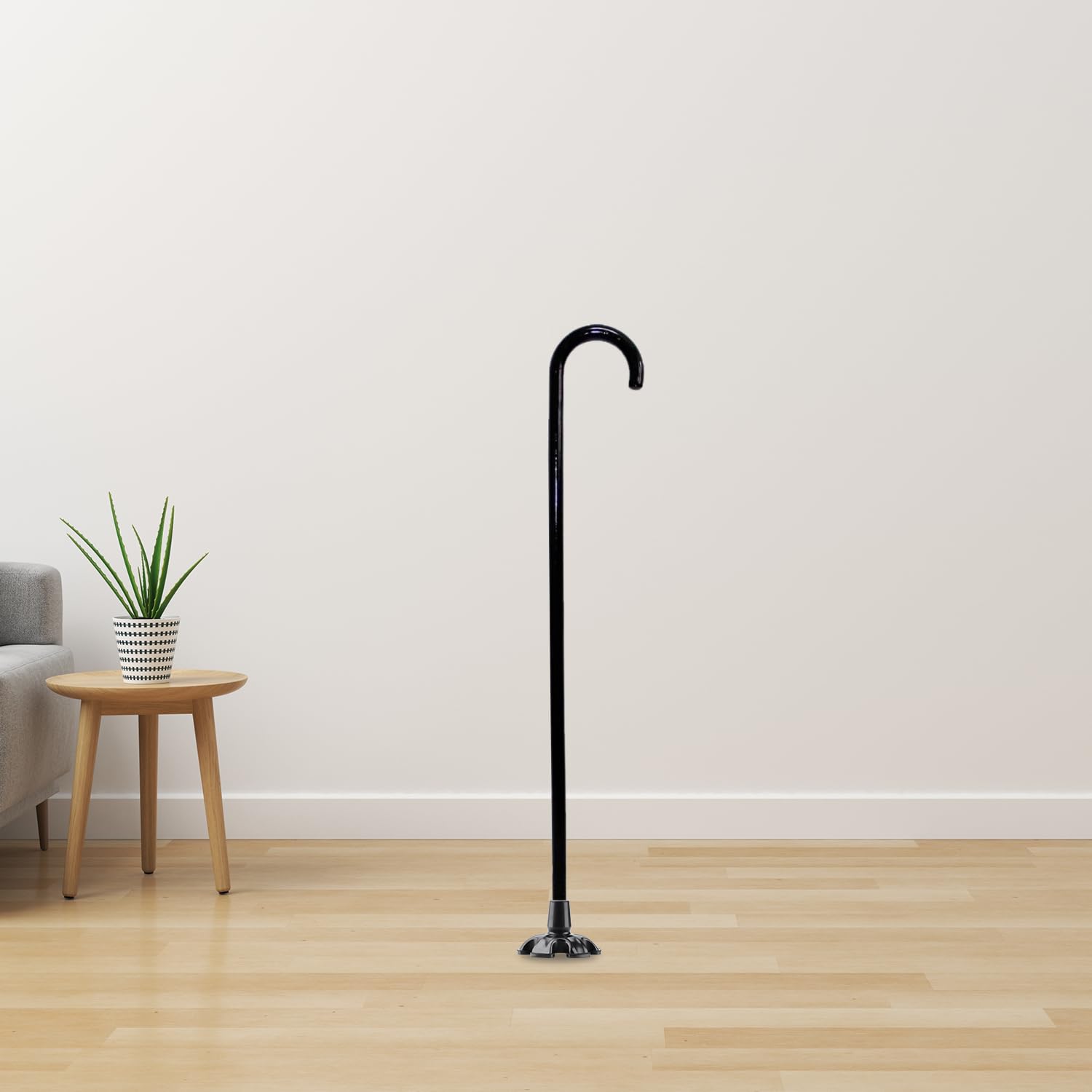 supregear Cane Tip, 3/4 Inch Self Standing Heavy Duty Rubber Replacement for Walking Cane Stable Six Point Non-Slip Cane Tip for Folding Cane Walking Stick Cane Accessory Cane Foot Pad, Black