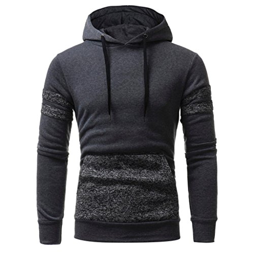 Clearance Sale ! Hooded Sweatshirt , Teresamoon Mens' Hoodie Tops Jacket Coat Outwear (M, Gray)