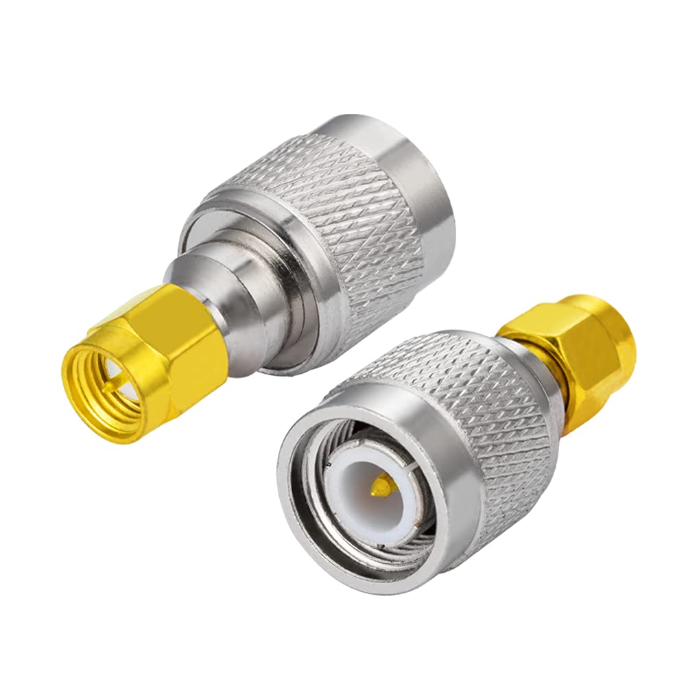 Vecys 4G antenna adapter TNC male to SMA male adapter SMA to TNC converter for 2G 3G 4G LTE antenna router CB radio WiFi WiMax mobile phone antennas wireless instrumentation