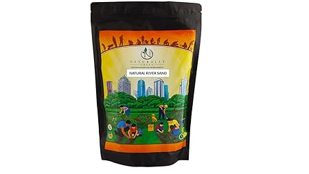Naturally Green River Sand for Decoration, Garden, Plants Pots, Aquarium, Fountain & Home D
