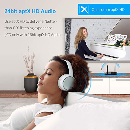 Bluetooth Transmitter Receiver, Boltune Bluetooth 5.0 aptX HD Low
