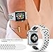DVEEZIIG M/L W-B Double Color Band Belt Clip for Apple Watch Series 1/2/3/4, 42/44 mm/Medium/Large, White/Black (Pack of 100)