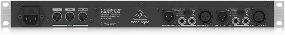 Behringer VIRTUALIZER 3D FX2000 High-Performance 3D Multi-Engine Effects Processor, Silver and Black, Silver,Black - Image 5