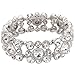 EVER FAITH Round Austrian Crystal Vintage Style Elastic Stretch Bracelet