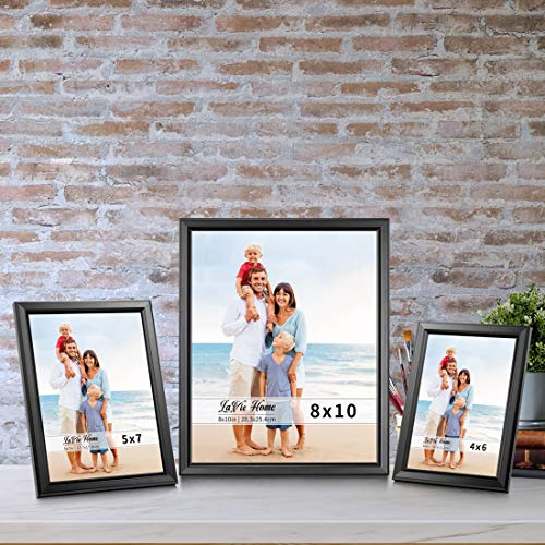 LaVie Home 5x7 Picture Frames (12 Pack, Black) Simple Designed Photo