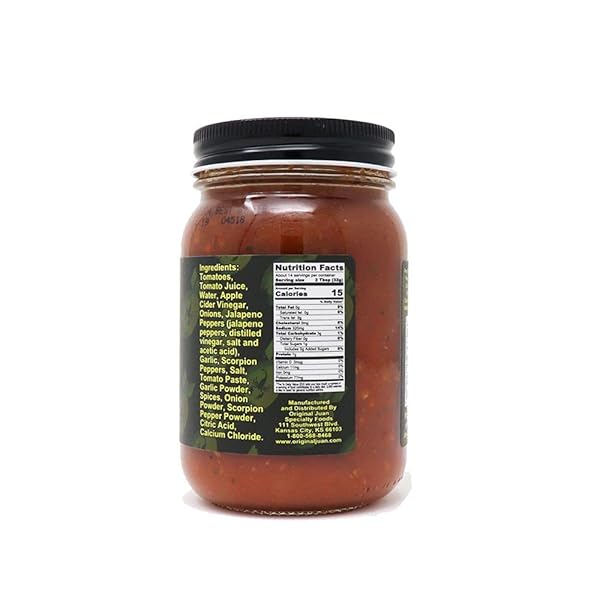 DA’BOMB – SCORPION GARLIC PEPPER SALSA – 15.5 OZ BOTTLES – MADE IN USA WITH HABANERO & JOLOKIA PEPPERS- NON-GMO, GLUTEN FREE, SUGAR FREE, KETO – PACK OF 1