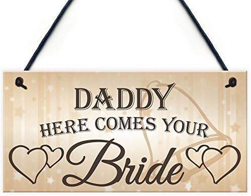 Alvis Petty Daddy Here Comes Your Bride Cute Childs Wedding Gift Page Boy Flower Girl Plaque