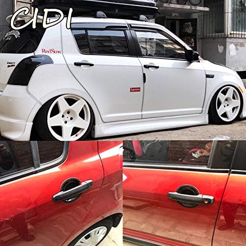Huanlovely: for Suzuki Swift 2004-2013 Carbon Fiber Look Accessories Door Handle Covers 2005 2006 2007 2008 2009 2010 2011 2012 Car Styling