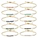Tarsus Beaded Hemp Wish Friendship Ankle Bracelets Sets for Women Girls String Handmade Waterproof Yarn Adjustable Bracelets Party Favor 10 Pcs