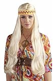 Blonde Hippie Chic Wig With Headband - Adult Std.