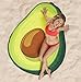 BigMouth Inc Giant Avocado Beach Blanket, Oversized Beach Towel, Ulta-Soft Microfiber Towel, 5 Feet Wide, Washing Machine Friendly