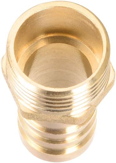 sourcing map Brass Hose Barb Fitting,Connector,16mm Barb x G1/2 Male Pipe Adapter,5pcs, Gold, 16mm x G1/2 - Image 4