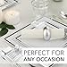 Silver Square Plastic Dinnerware (200-Piece) Plastic Plates, Plastic Cutlery, Cups and Guest Towels - Service for 25 Guests Fancy Place Setting for Wedding, Party, Baby Shower, Birthday, Holiday
