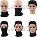 LEAGY Sunguard UPF 50+ [6 in 1] Classic Waffle Knit Beanie,Multi-Functional Headwear, Face Masks, Mask Hats, Face Protection Mask, Balaclava Face Mask, Uv Protection (Black)