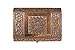 Cottage Garden Moroccan Copper Tone Metal Stamped Round Top Trunk Keepsake Box