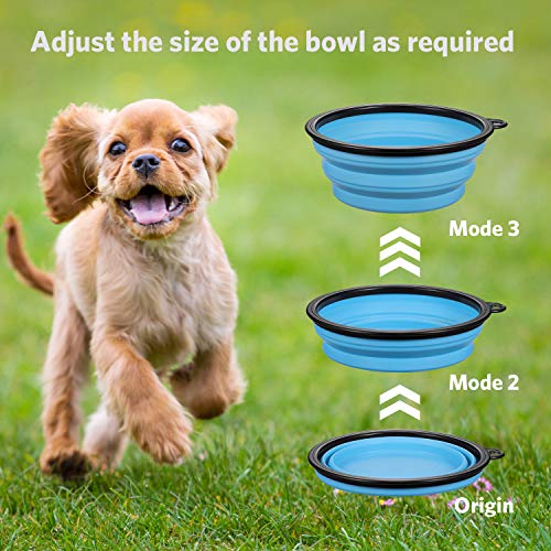 ME.FAN Collapsible Dog Bowl Travel Portable Dog Bowl(12oz) Silicone