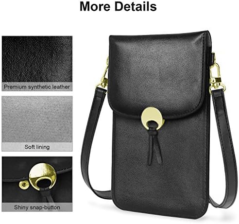 MoKo Compatible with Cell Phone Bag, Multi-Pocket Crossbody Pouch with Shoulder Strap Fits iPhone SE 2020/11 Pro/11/11 Pro Max/Xs Max/XR/Xs/X, Galaxy Note 10/Note 10 Plus/S10e/S10/S10 Plus - Black 6 MoKo Compatible with Cell Phone Bag, Multi-Pocket Crossbody Pouch with Shoulder Strap Fits iPhone SE 2020/11 Pro/11/11 Pro Max/Xs Max/XR/Xs/X, Galaxy Note 10/Note 10 Plus/S10e/S10/S10 Plus - Black