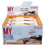 Pro Supps MYBAR Delicious Oven Baked Protein Bar (Peanut Butter Crunch), 20g Protein, Only 6g Sugar, Gluten-free, No Trans Fat, Healthy on-the-go Snack. 6 Count, Net WT 1.94 ounces